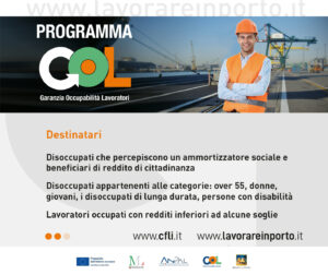 Programma GOL Garanzia Occupabilità Lavoratori